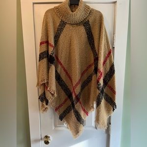 Turtleneck poncho